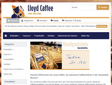 Tablet Screenshot of lloyd-caffee.de